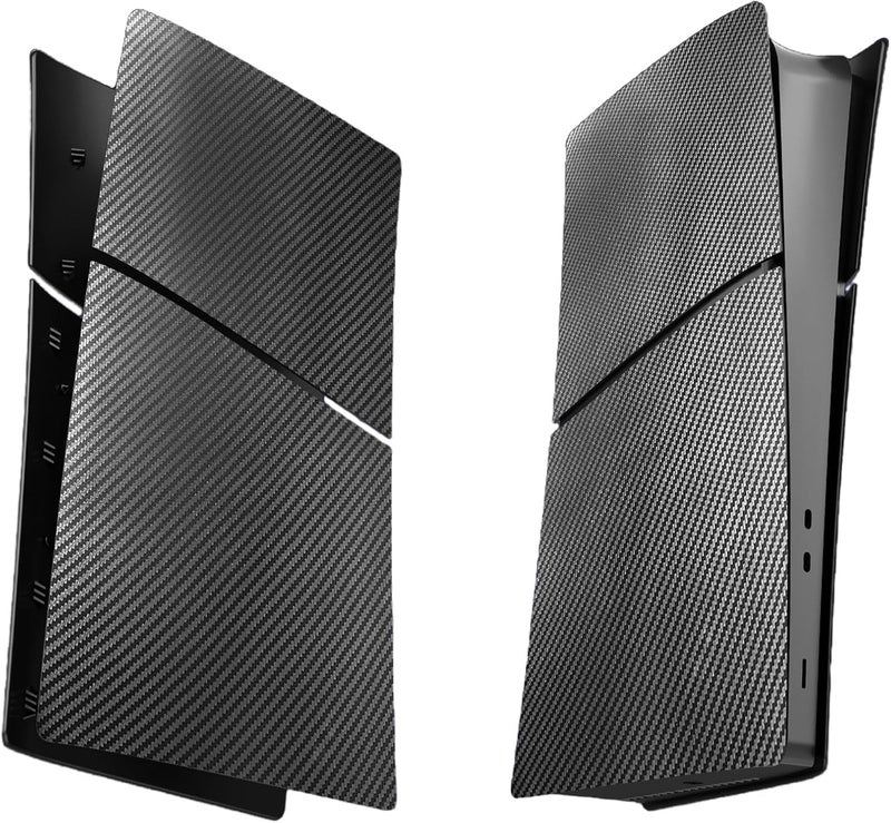 IMOFEE Slim Digital Edition Cover Plates for New PS5 Slim Console, Shell Panels Compatible with New PlayStation 5 Slim Accessories Protective Replacement Faceplate (Carbon Fiber) - Image 2